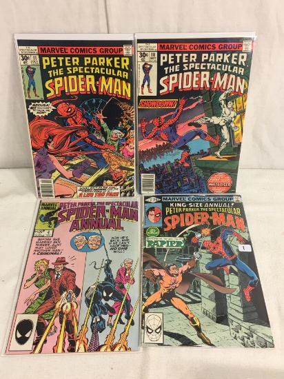 Lot of 4 Pcs Collector Vintage Marvel Peter Parker The Spectacular Spider-man No.2.4.10.11.