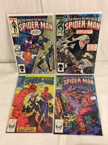 Lot of 4 Pcs Collector Vintage Marvel Peter Parker The Spectacular Spider-man No.88.89.90.93.