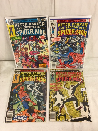 Lot of 4 Pcs Collector Vintage Marvel Peter Parker The Spectacular Spider-man No.20.22.23.24.