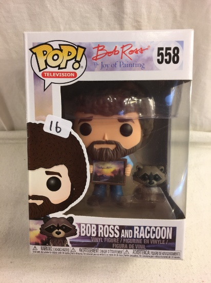 NIP Collector Funko Pop Television Bob Ross The Joy Of Painting Bob Ross & Raccoon 6" Box