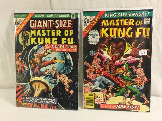 Lot of 2 Pcs Collector Vintage Comics Master Of Kung Fu Comic Books No.1.2.