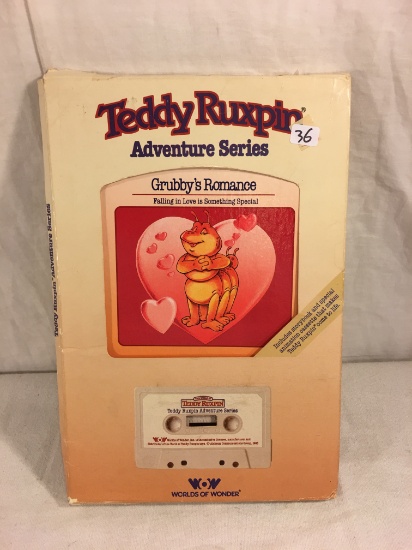 Collector Vintage 1985 Alchemy II WOW Teddy Ruxpin "Grubby's Romance" Cassette Tape & Storybook in b