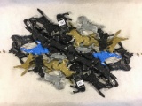 Collector Marx Toys Assorted Black, Blue, Gold & Silver Medieval Horses Action Posed Plastic Model T