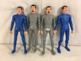 Lot of 4 pcs Collector Reissue Louis Marx Sir Brandon The Blue Knight (2)&Sir Stuart The Silver Knig