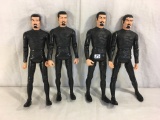 Lot of 4 pcs Collector Reissue Louis Marx Sir Cedric The Black Knight Poseable Action Figures 11.5