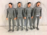 Lot of 4 pcs Collector Reissue Louis Marx Sir Stuart The Silver Knight Poseable Action Figures 11.5