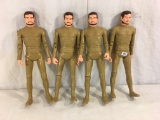 Lot of 4 pcs Collector Reissue Louis Marx Sir Gordon The Gold Knight Poseable Action Figures 11.5