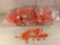 Lot of 10 Pieces Collector Marx Orange Color Plastic Accessory Toys - See Pictures