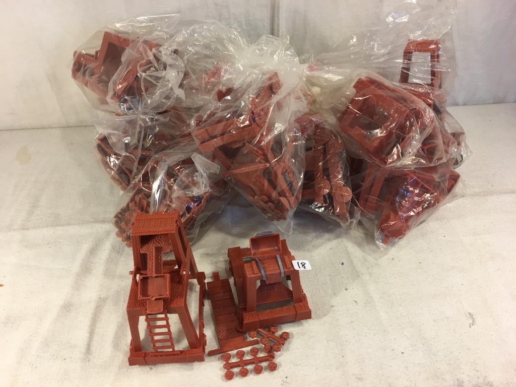 Lot of 10 Pieces Collector Marx Brown Plastic Accessory Toys - See Pictures