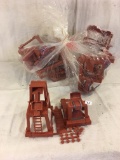 Lot of 5 Pieces Collector Marx Brown Plastic Accessory Toys - See Pictures