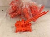 Lot of 10 Pieces Collector Marx Orange Color Plastic Accessory Toys - See Pictures