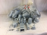 Lot of 10 Pieces Collector Marx Gray Color Plastic Accessory Toys - See Pictures