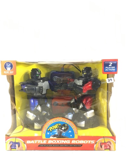 NIB Collector Blue Hat Battle Boxing Robots Action Figure