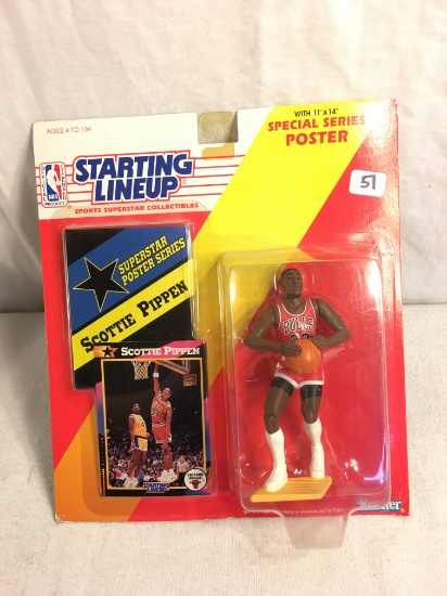 NIB Collector Kenner Starting Lineup Scottie Pippen Basketball Player Action Figure