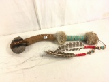 Traditional Hand Made Native American Indian Wood, Stone, Leather, Fur, Feather, Beaded 20