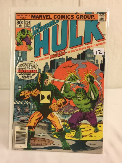 Collector Vintage Marvel Comics The Incredible Hulk Comic Book No.204