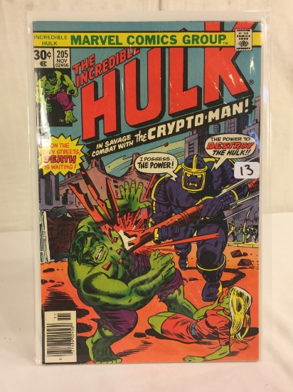 Collector Vintage Marvel Comics The Incredible Hulk Comic Book No.205