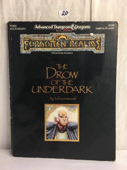 1991 TSR Advance Dungeons & Dragons 2nd Edt. 9326 Forgtten Realms The Drow Of The Underdark