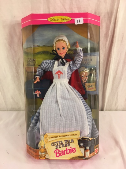 NIB Collector Edition  Barbie Mattel Doll 14612 Civil War Nurse 12.5"Tall Box