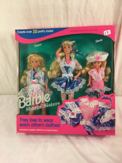 NIB Collector Barbie Mattel Doll Sharin' Sister Stacie, Barbie Skipper Doll 13"Tall Box