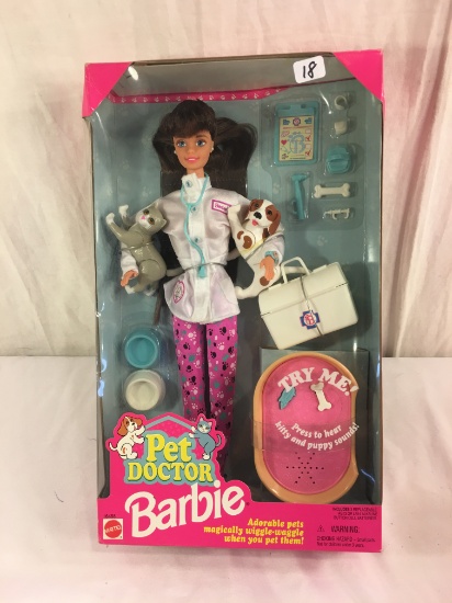 NIB Collector Barbie Mattel Doll Pet Doctor Barbie 16458 Box Size: 12.5"Tall Box