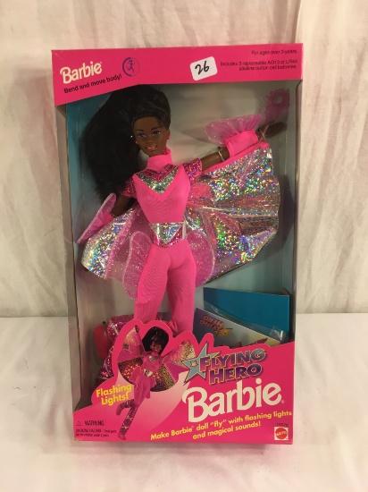 NIB Collector Barbie Mattel 12"tall Box Flying Hero Barbie Doll Mattel 14278