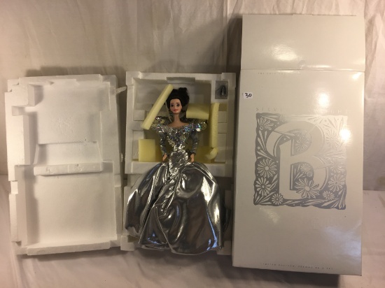 Collector Barbie Silver Starlight The Gold and Silver Porcelain Barbie Set Doll 16"T Box