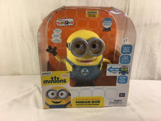 NIB Collector Edition Illumination Ent. Minions Movie Exclusive Minion BOB Talking Figure 13.5"T Box