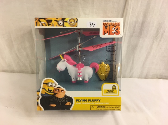 NIB Collector Illumination Presents Despicable Me 3 Flying Fluffy Hand Controlled Unicorn Flier 75"T