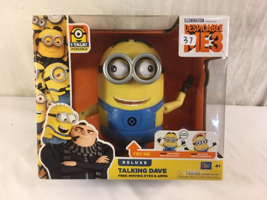 NIB Collector Illumination Presents Despicable Me 3 Deluxe Talking Dave Free-Moving Eyes & Arms 9x9.