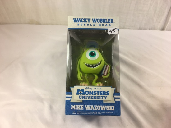 NIB Collector Funko Wacky Wobbler Bobble-Head Pixar Disney Monster Mike Wazowski Figure 7.5"Box