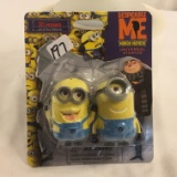 NIP Collector Despicable Me Minion Mayhem Univeral Studios 3D Erasers 2 Minions Figure 4.5