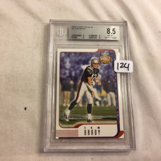 Collector 2002 Fleer Focus #1 Tom Brady 8.5 NM-MT Beckett Authenticated 0010076492 Card
