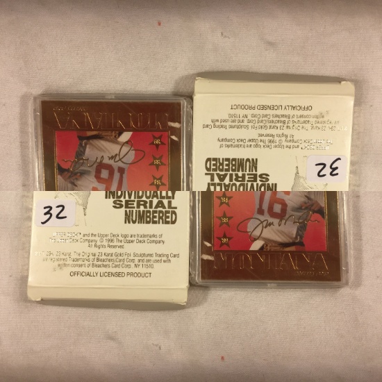 Collector Upper Deck Diamond Stars Montana 23K Gold Scupltures Trading Card