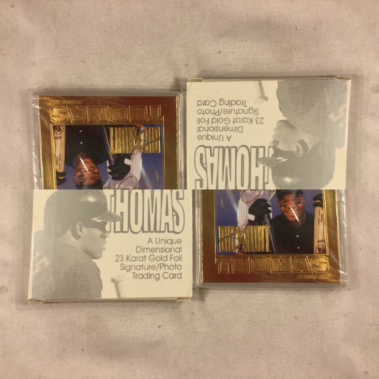 Collector Bleachers Diamond Stars Thomas 23K Genuine Gold Sculptured Trading Card