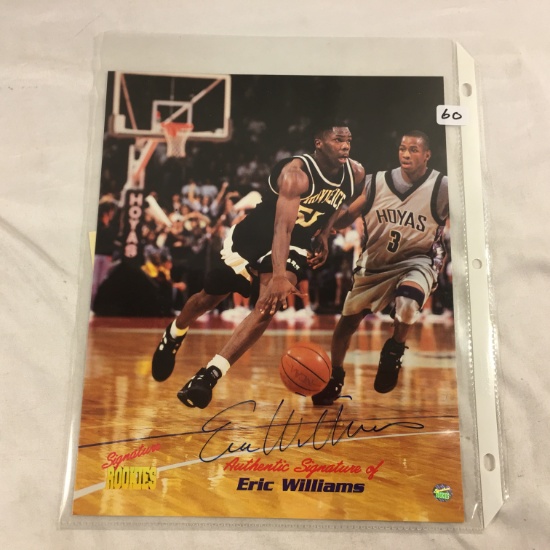 Collector Autograph Eric Williams Signed Photograph 10"x8" w/ COA