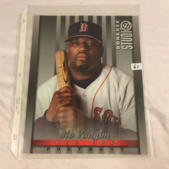 Collector Don Russ Red Sox Mo Vaughn Picture Card