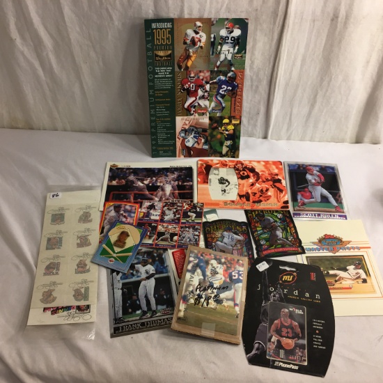 Collector Assorted MLB & NFL Trading Cards & Tattoo
