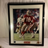 Collector Autographed San Francisco 49ers Joe Montana Signed Autograph Framed 25.5