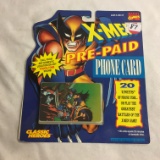 Collector Marvel Comics X-Men Pre-Paid Phone Card