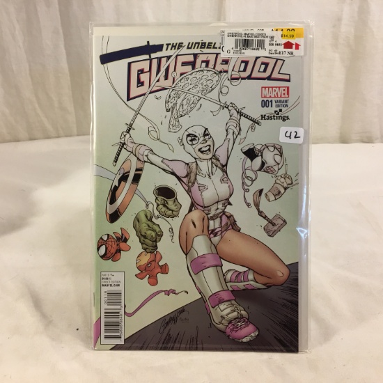 Collector Marvel Comic Book  The Unbelievable Gwenpool #1 Variant Edition Hastings Comic Book