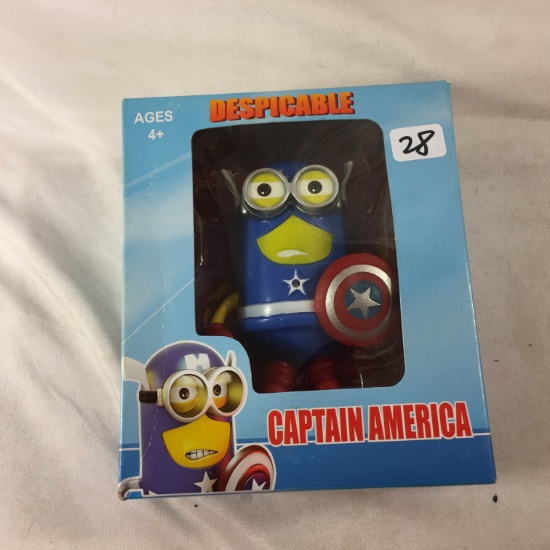 NIB Collector Super Warior Despicable Super- Heroes Action Figure "Captain America" 5.5"T