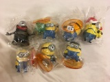 Lot of 7 Pieces Collector New Without Tags Plastic Minion Action Figures Size: 4