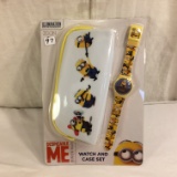 New Collector Despicable Me Minions Watch and Case Set - See Pictures