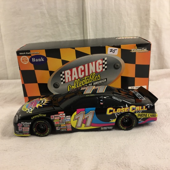 Collector Nascar Action Racing Brett Bodine #11 Close Call 1997 Thunderbird 1:24 Scale Coin Bank Car