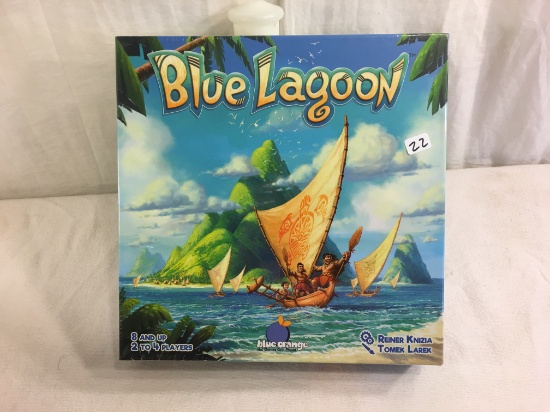 New Sealed in Box Reiner Knizia Tomek Larek Blue Orange Blue Lagoon 2-4 Players Game 10.5x10.5"