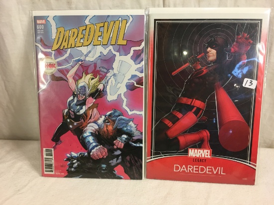 Lot of 2 Pcs Collector Marvel Assorted Comics Daredevil No.600.600 Variant Edition Comic Books