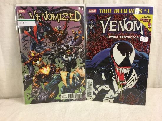 Lot of 2 Pcs Collector Marvel Comics Venomized and Venom #1 Comic Book