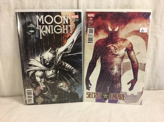 Lot of 2 Pcs Collector Marvel Comics Assorted Secret Empire & Moon Knight #4.200 Variant Edition