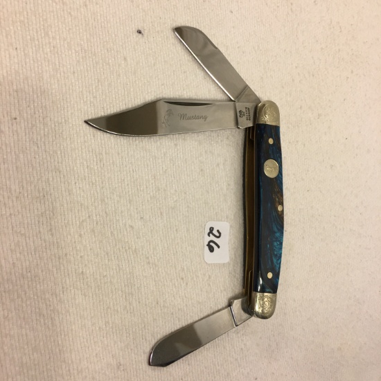 Collector Loose Solingen Germany Mustang 3-Blades Pocket Folded Pocket Knive Overall Size:4" Long